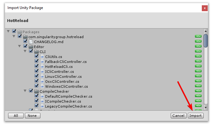 Import Unity Package